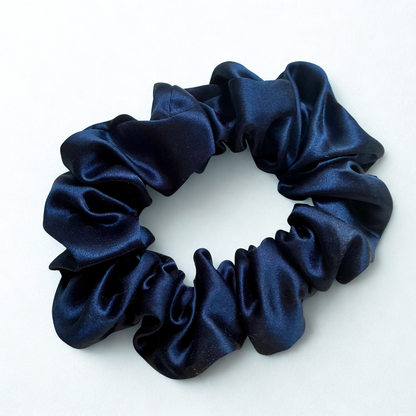 Exclusive Silk Hairtie Navy Blue