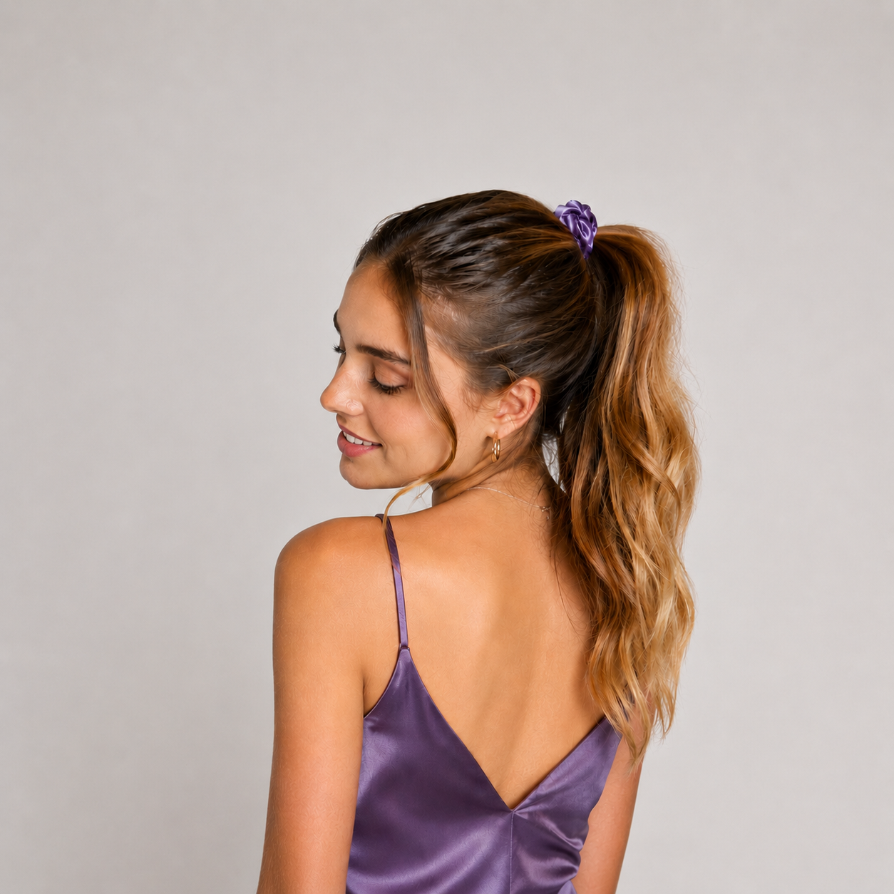 Lavender Mist Silk Hairtie
