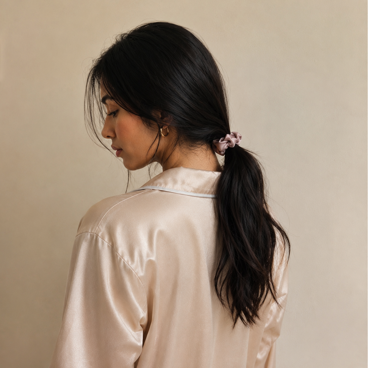 Dust Rosé Silk Hairtie