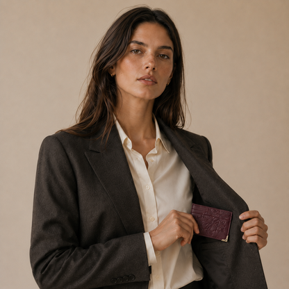 Fleur Bordeaux Cardholder