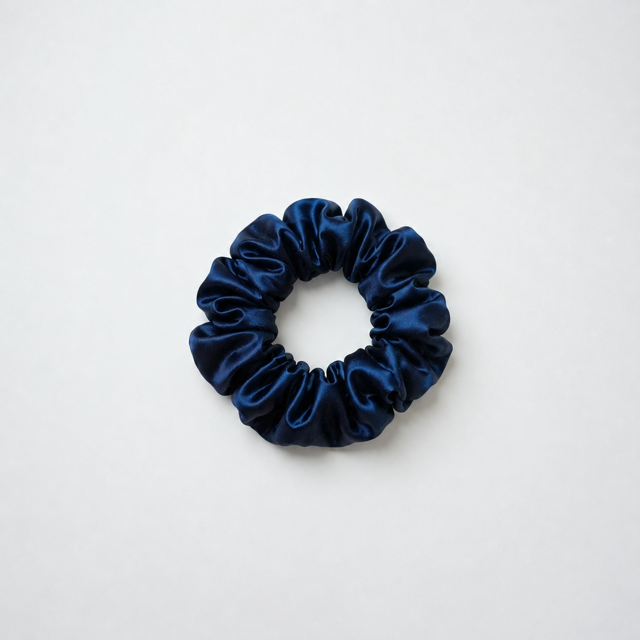 Deep Navy Silk Hairtie