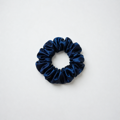Deep Navy Silk Hairtie
