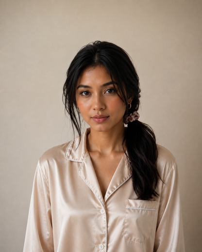 Dust Rosé Silk Hairtie