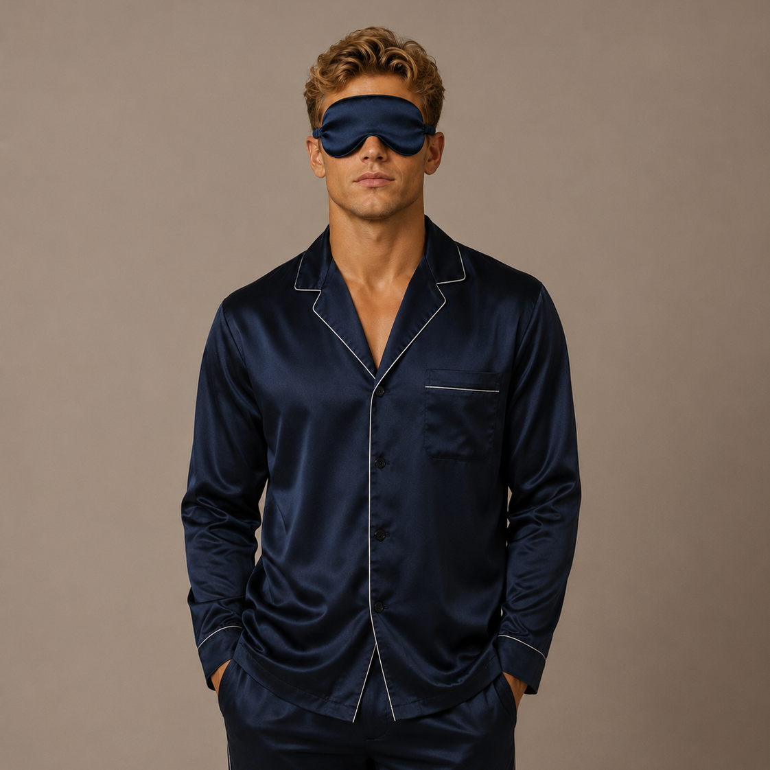Horizon Blue Silk Eyemask